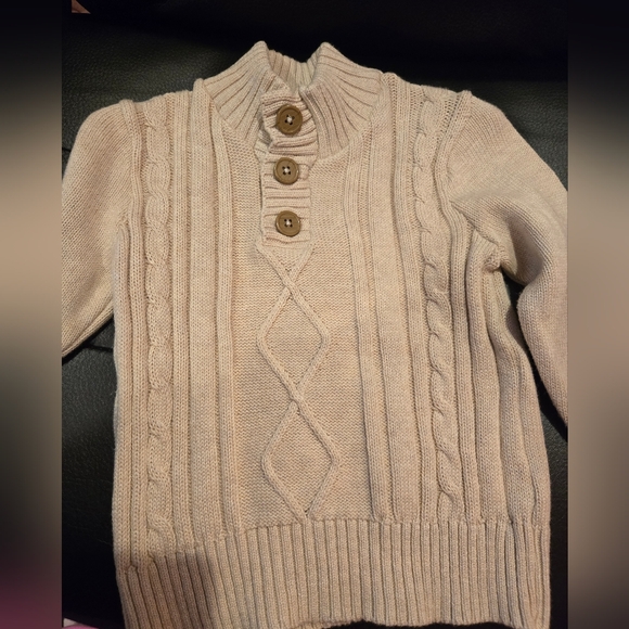Toddlers Cream Sweater with Brown Elbow Patches. Never Worn - Picture 3 of 3